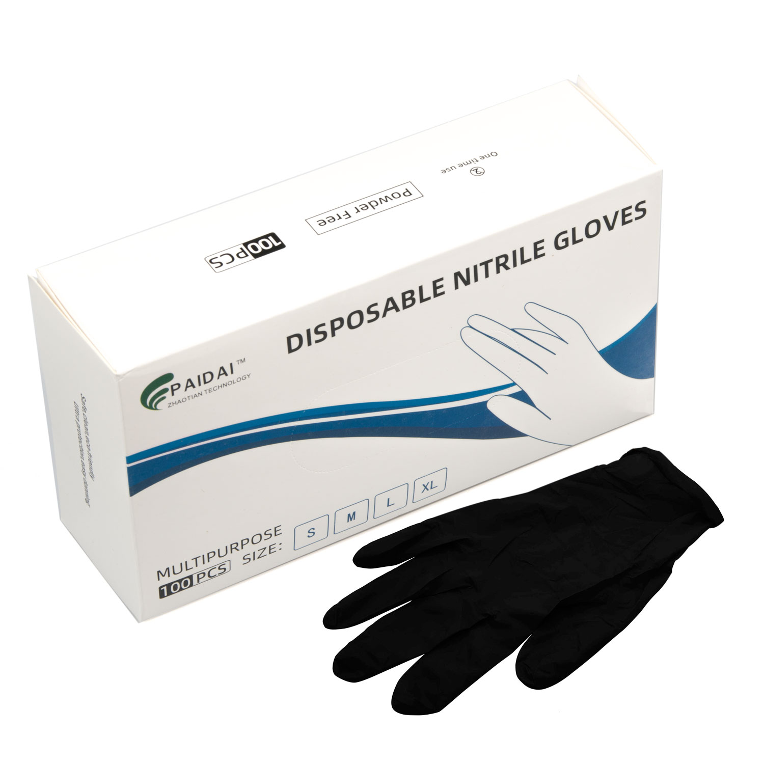 V324-HO-GLOVEXL-151075-00 100x Nitrile Black Industrial Mechanic Tattoo Food Disposable Gloves Large - Image 1