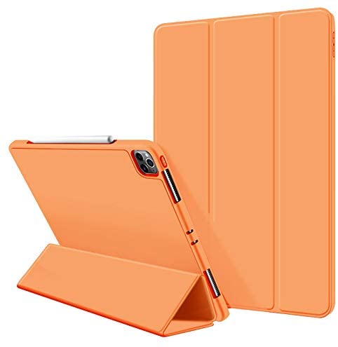 V324-IP11-TPU-ORANGE-IPAD-11-PRO-TPU-CASE-ORANGE-1-00 iPad Pro 11 Inch 2020 Soft Tpu Smart Premium Case Auto Sleep Wake Stand Cover Pencil holder Orange - Image 1