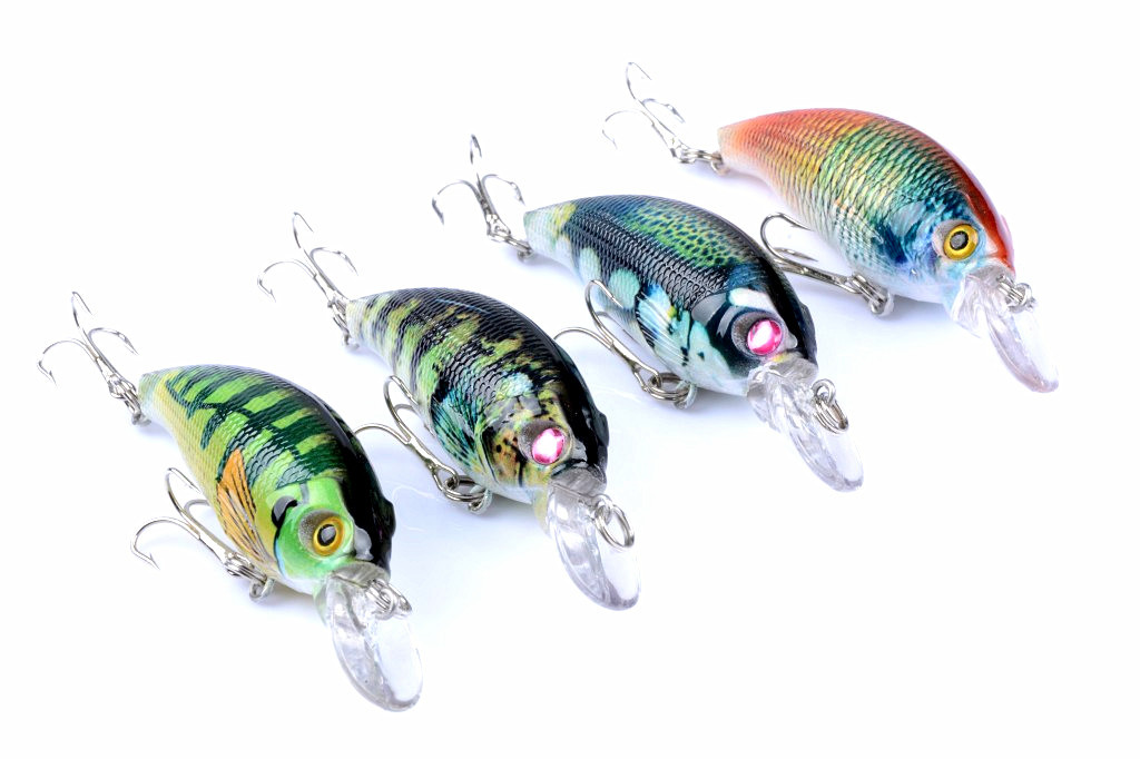 V324-LB12-fishing-lure-LB12-2-00 4x 7.5cm Popper Crank Bait Fishing Lure Lures Surface Tackle Saltwater - Image 1
