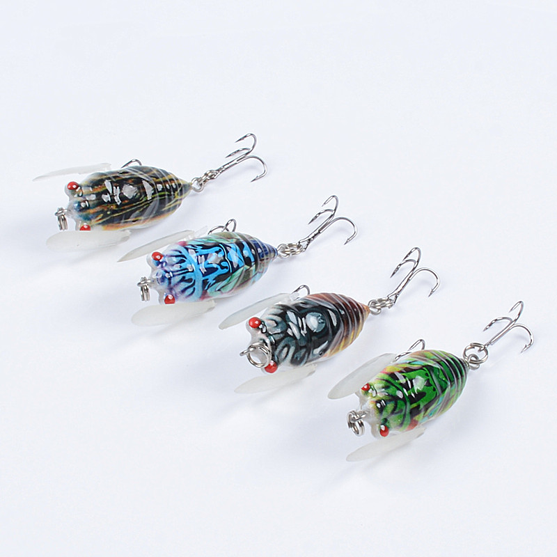 V324-LB121-LB121-1-00 4x Popper Poppers 5cm Fishing Lure Lures Surface Tackle Fresh Saltwater - Image 1