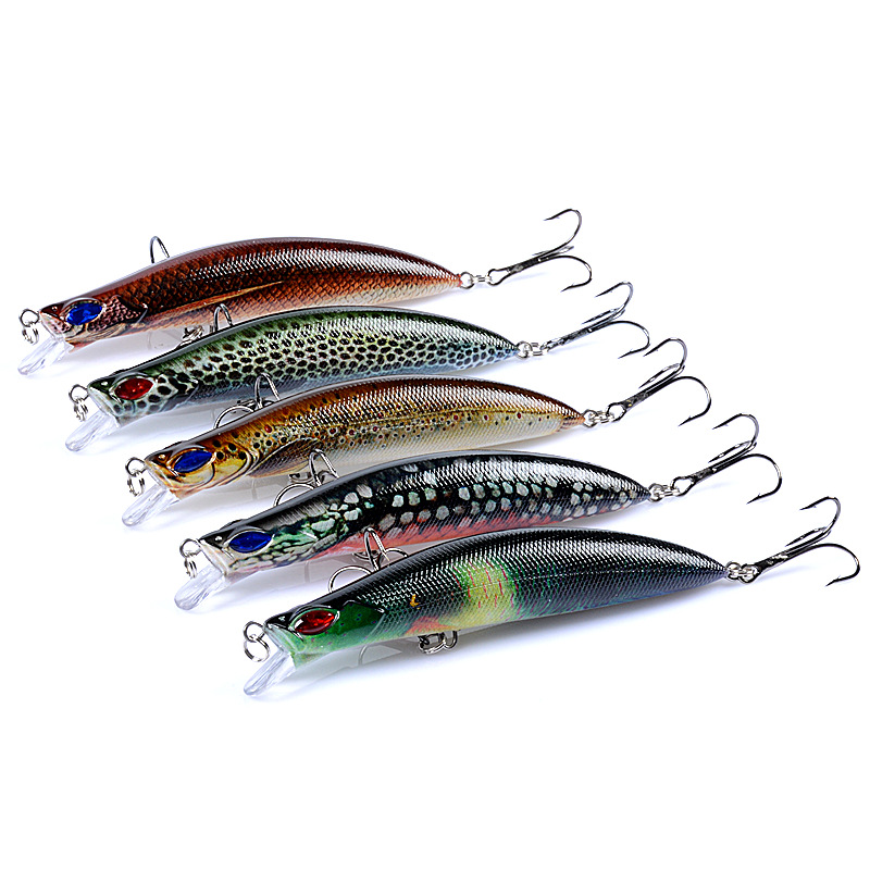 V324-LB133-LB133-1-00 5X Popper Poppers 12.3cm Fishing Lure Lures Surface Tackle Fresh Saltwater - Image 1