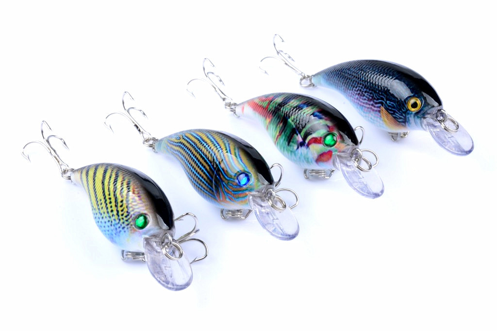 V324-LB25-fishing-lure-LB25-2-00 4x 7.5cm Popper Crank Bait Fishing Lure Lures Surface Tackle Saltwater - Image 1