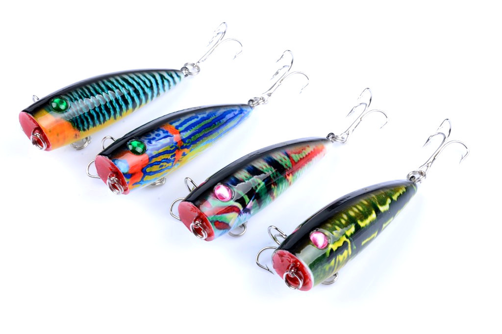V324-LB26-fishing-lure-LB26-2-00 4X 6.8cm Popper Poppers Fishing Lure Lures Surface Tackle Saltwater - Image 1