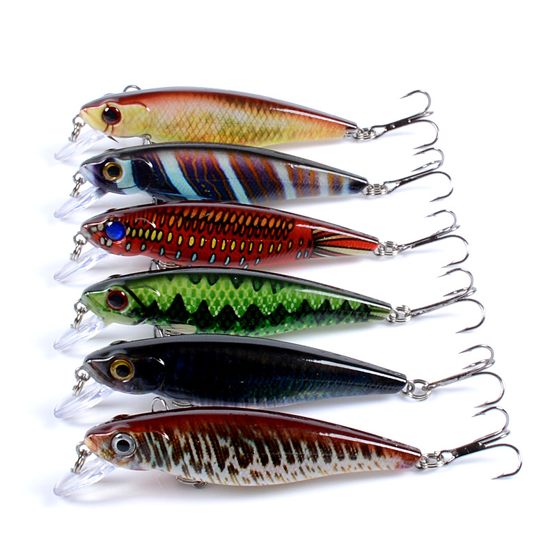 V324-LB30-LB30-1-00 6x Popper Poppers 8.6cm Fishing Lure Lures Surface Tackle Fresh Saltwater - Image 1