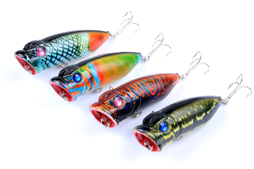 V324-LB56-fishing-lure-LB56-3-00 4X 6.5cm Popper Poppers Fishing Lure Lures Surface Tackle Saltwater - Image 1