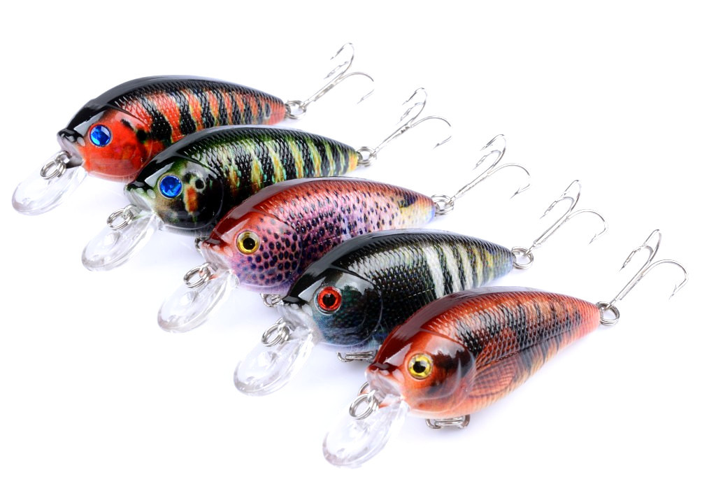 V324-LB73-fishing-lure-LB73-2-00 5x 7cm Popper Crank Bait Fishing Lure Lures Surface Tackle Saltwater - Image 1