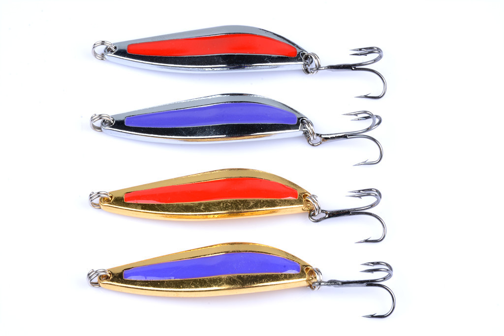 V324-LD-4001-1-00 4x 10g Metal Spoon Fishing Hard Lure Spinner Spoon Baits - Image 1