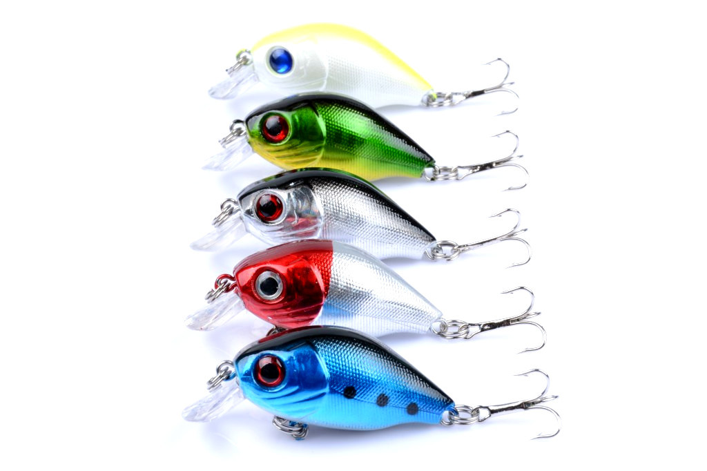 V324-LD-C0058-151061-00 5x 5.5cm Popper Crank Bait Fishing Lure Lures Surface Tackle Saltwater - Image 1