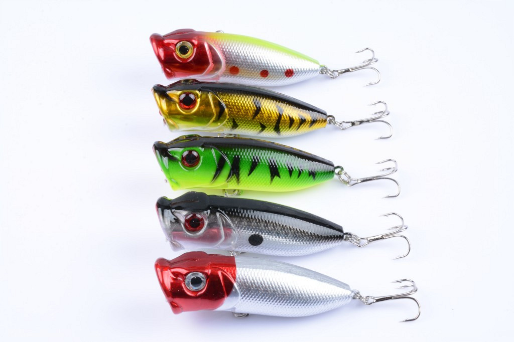 V324-LD-P0038-fishing-lure-LD-P0038-1-00 5X 6.5cm Popper Poppers Fishing Lure Lures Surface Tackle Fresh Saltwater - Image 1