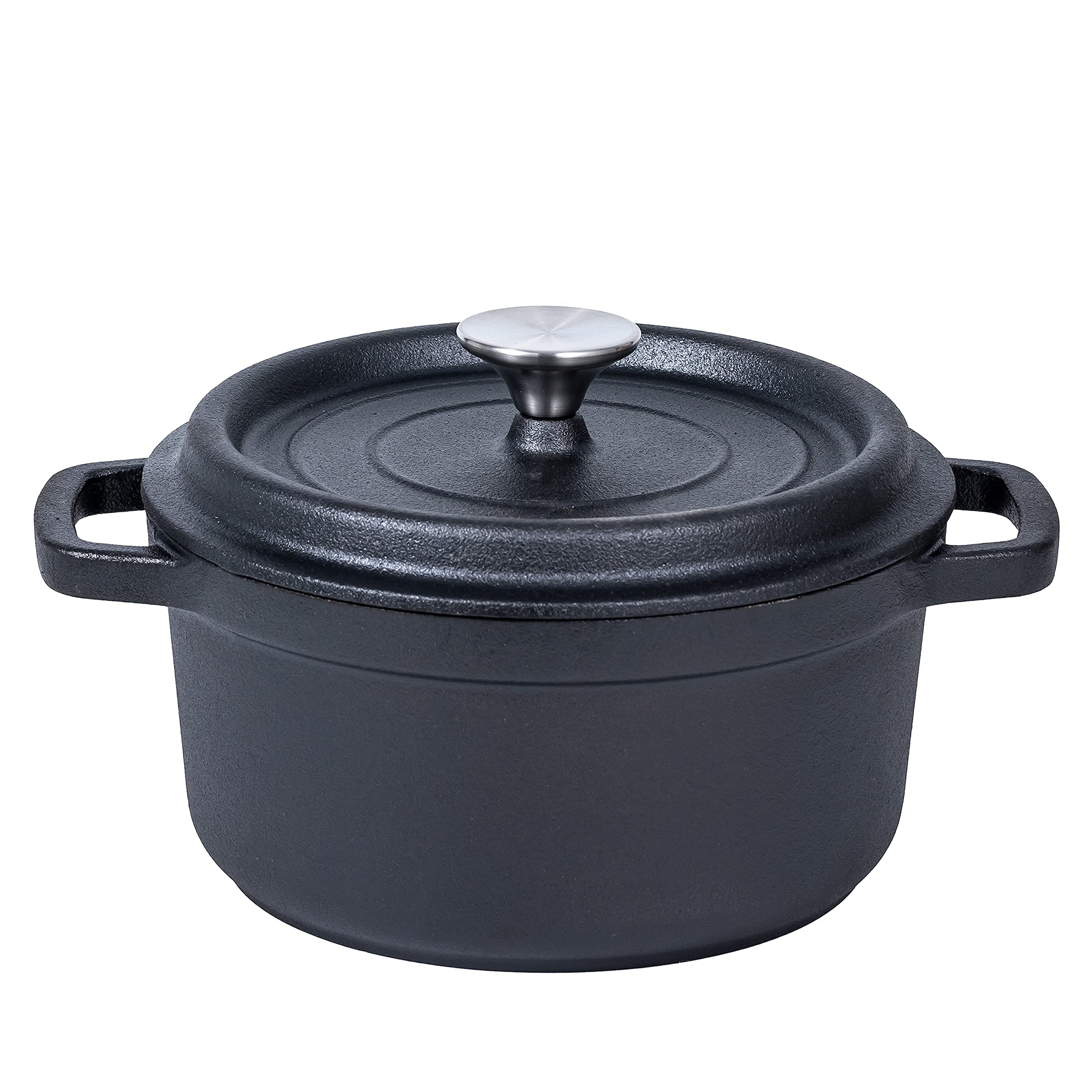 V324-TSD-POT24CM-130951-00 24cm Pre-seasoned NonStick Cast Iron Dutch Oven Handles Lid Skillet Cookware Braising Pot Pan Casserole - Image 1