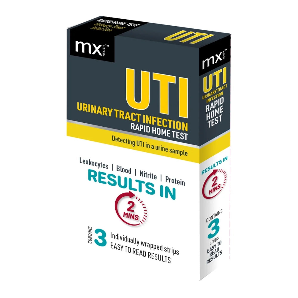 V346-MX86316-202505221447-00 MX Health Urinary Track Infection Test Strips – 3 Tests - Image 1