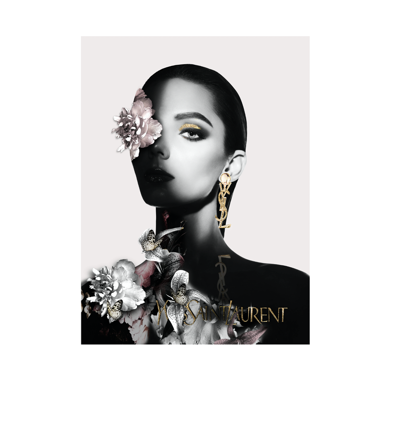 V355-IA-AW-SF-F9060-61508-00 Interior Ave - Saint Fashion - 90cm x 60cm White Framed Artwork - Image 1