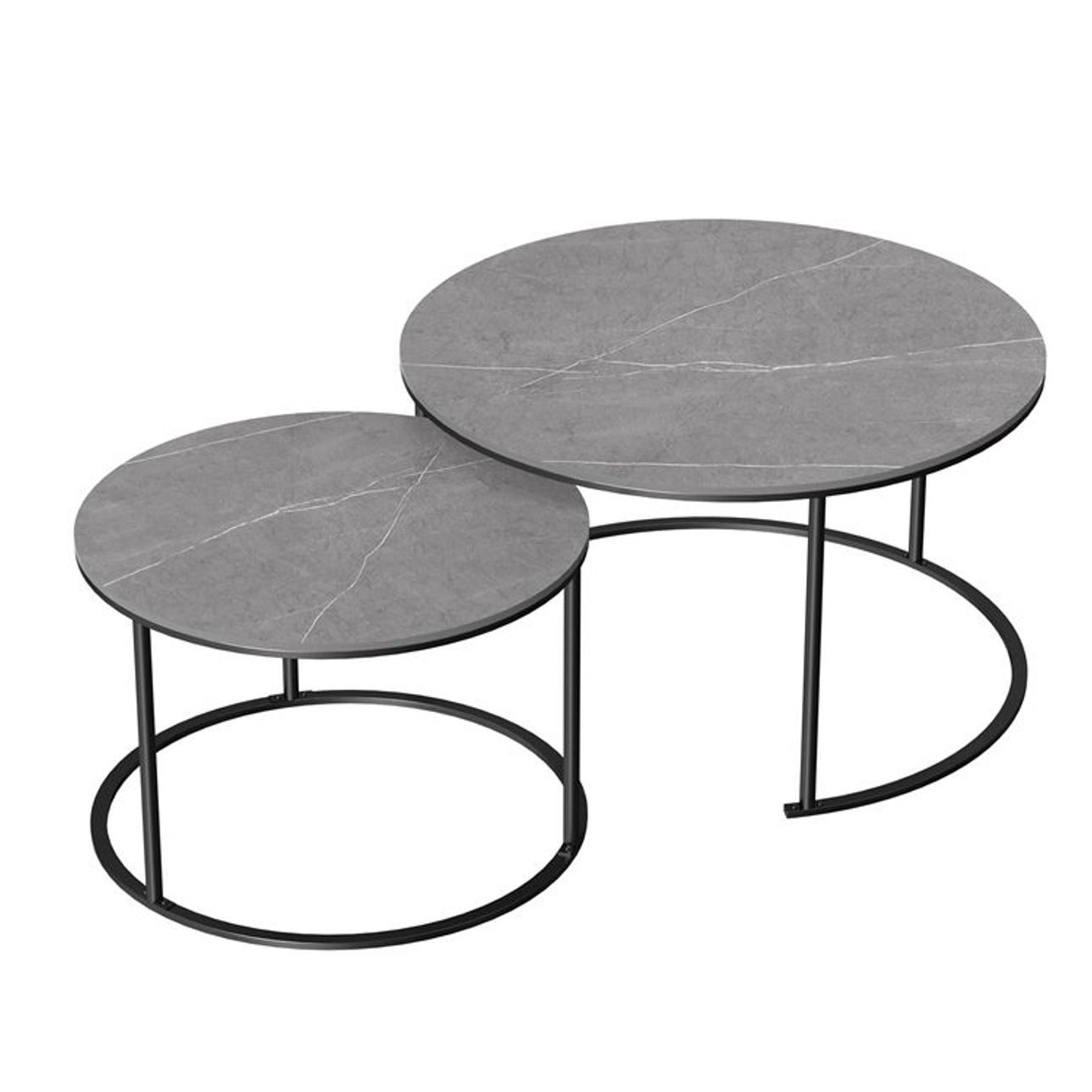 V355-IA-CT7-GG-78803-00 Interior Ave - Executive Stone Nested Coffee Table Set - Image 1
