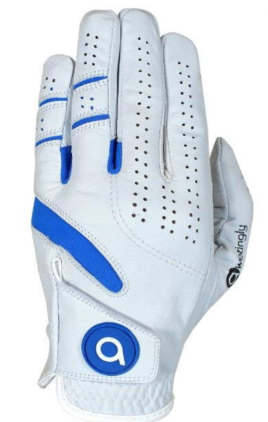 V363-AWZ-GWH-02-L-91043-00 Awezingly Power Touch Cabretta Leather Golf Glove for Men - White (L) - Image 1