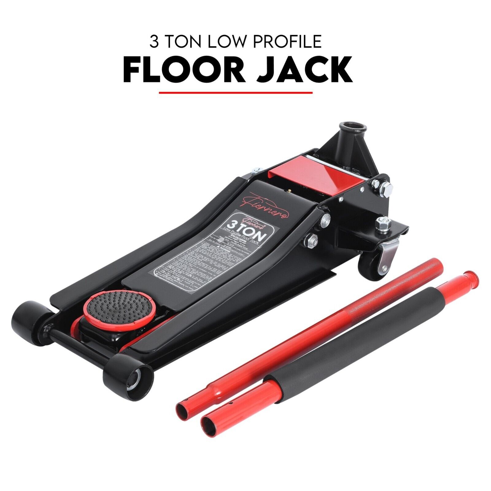 V379-3TLWPROJACK001-95274-00 Hydraulic Floor Jack 3T Trolley Low Profile Car Track Quick Lifting 75-500mm - Image 1