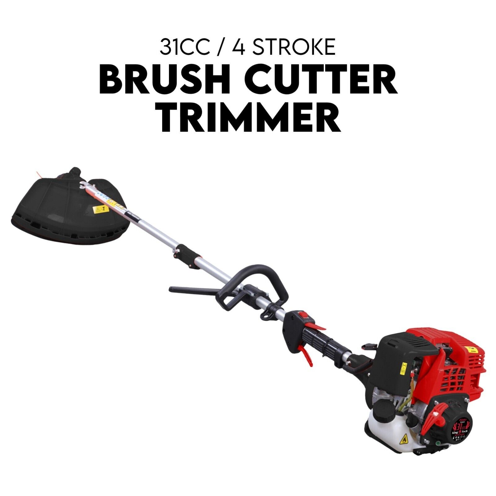 V379-TRIMSNIP431009-65334-00 4 STROKE Whipper Snipper Straight Shaft Line Trimmer 31CC Pole Brush Cutter - Image 1