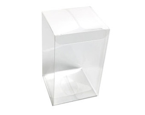 V382-100RECTPVC8X8X10-144381-00 100 Pack of 8x8x10cm Clear PVC Plastic Folding Packaging Small rectangle/square Boxes for Wedding Jewelry Gift Party Favor Model Candy Chocolate Soap Box - Image 1