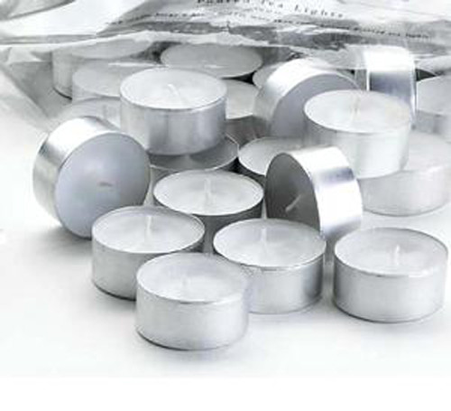 V382-9HRTLCANDLE100-202503040851-00 100 Pack Bulk Tea Lights Candles - White Smokeless Tealights Unscented - 9 Hour Burn Time - Image 1