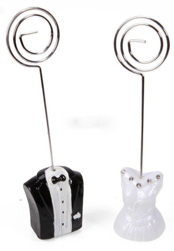 V382-BGNAMESTANSX50-144399-00 50 Piece Pack of 25 Bride 25 Groom Wedding Name Card Place Stand - Wedding Table Decoration Bomboniere Favour Gift - Image 1