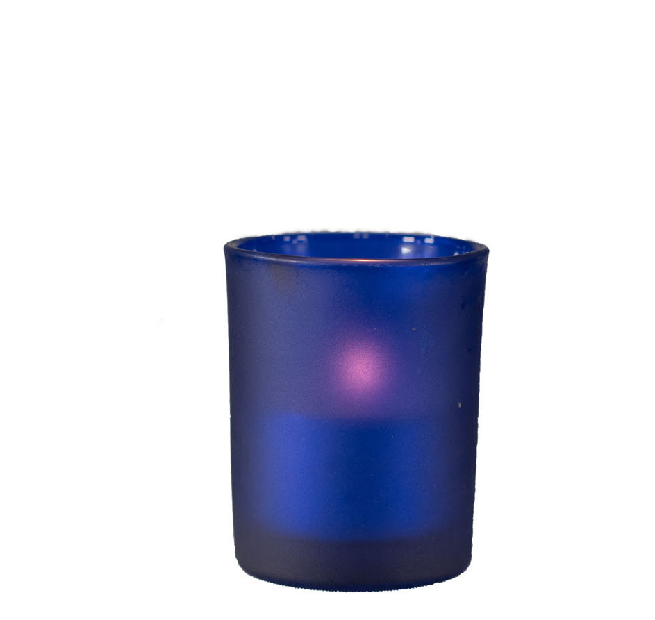 V382-BLUFHX40-202503121011-00 40 Pack Blue Frosted Glass Votive Tealight Candle Holders House Party Centerpiece Xmas Wedding Decor Glass Candlestick Party Decorations Bridal Baby Shower Event - Image 1