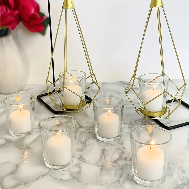 V382-CHX20-202503072235-00 20 Pack Tealight Glass Votive Candle Holders Bulk Set Festival Decor Wedding Propose Parties Holiday and Home Decor - Image 1
