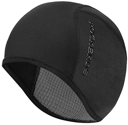 V382-HLMTLINERBLK-73076-00 Helmet Fleece Inner Liner Cycling Skull Cap Winter Thermal MTB Mountain Cycling Cap for Men Women Headwear for Running Skiing & Winter Sports BLACK Rockbros - Image 1