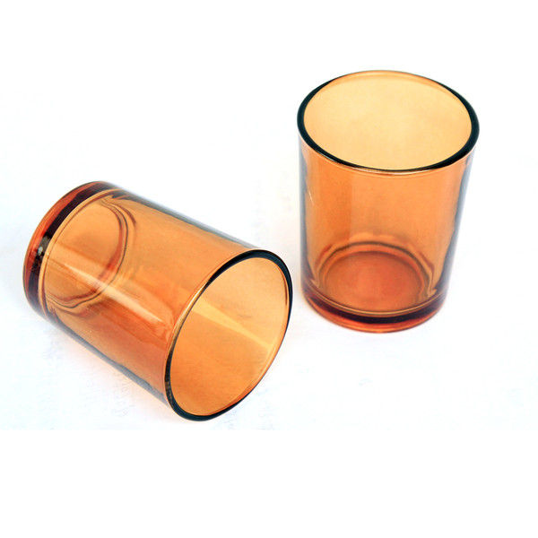 V382-ORCHX20-202503120959-00 20 Pack Orange Glass Votive Tealight Candle Holders House Party Centerpiece Xmas Wedding Decor Glass Candlestick Party Decorations Bridal Baby Shower Event - Image 1