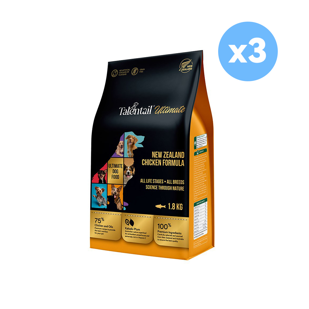 V390-7549X3-84036-00 TALENTAIL ULTIMATE Nz Chicken - Adult Dog 5.4Kg (1.8kg x 3) - Image 1