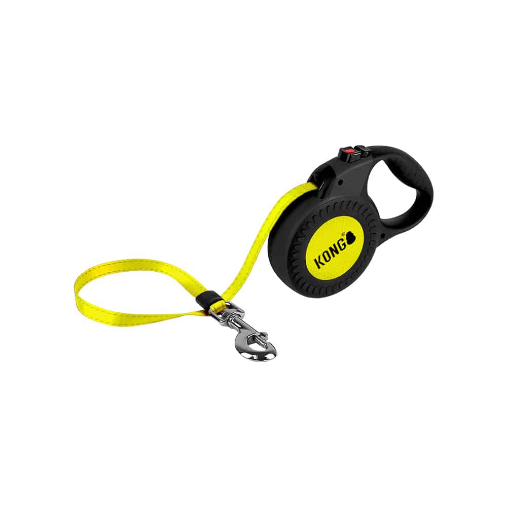 V390-KRLFMBK-185367-00 KONG Reflect Black Retractable Leashes Medium - Image 1