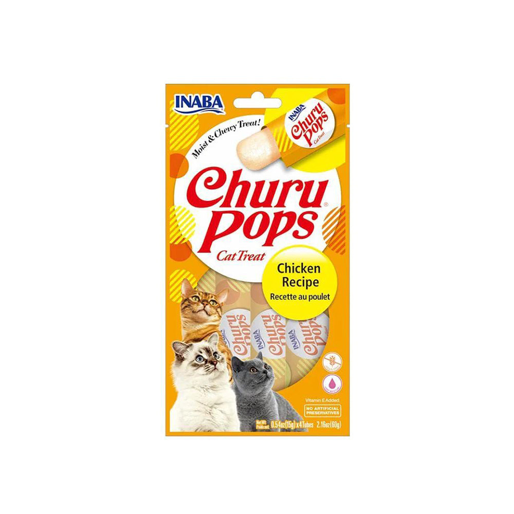 V390-USA-712A-6-67926-00 INABA Churu Pops Chicken Recipe (15G X 4) 6PK - Image 1
