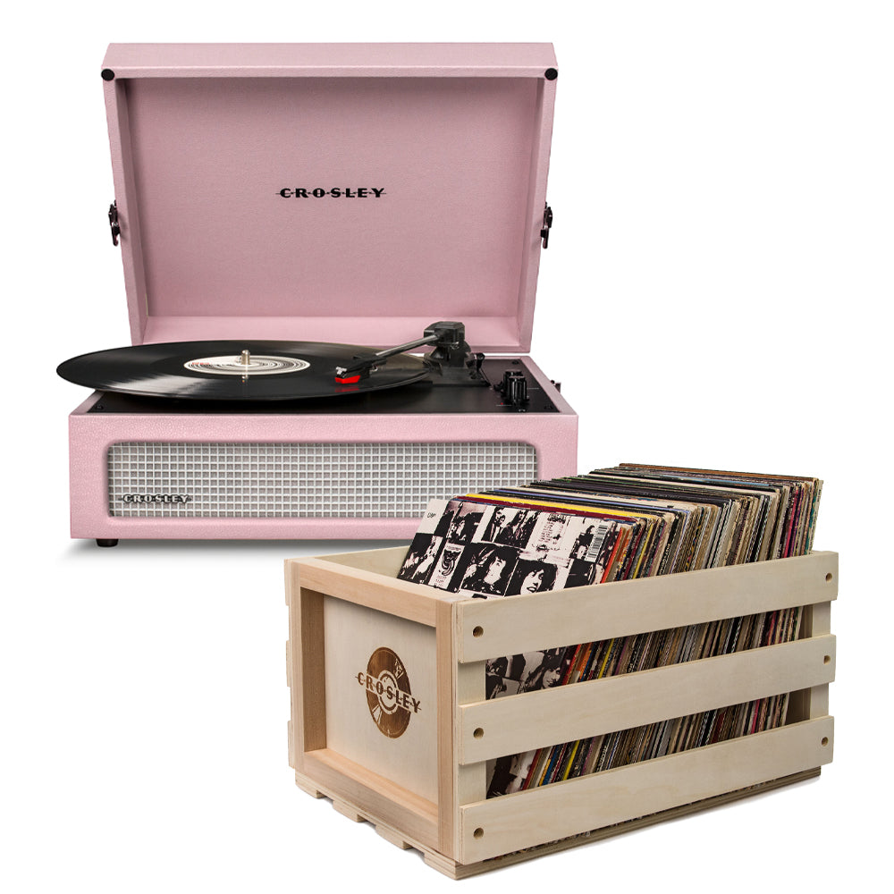 V398-CR8017BSC-AM4-202504301655-00 Crosley Voyager Amethyst - Bluetooth Portable Turntable & Record Storage Crate - Image 1