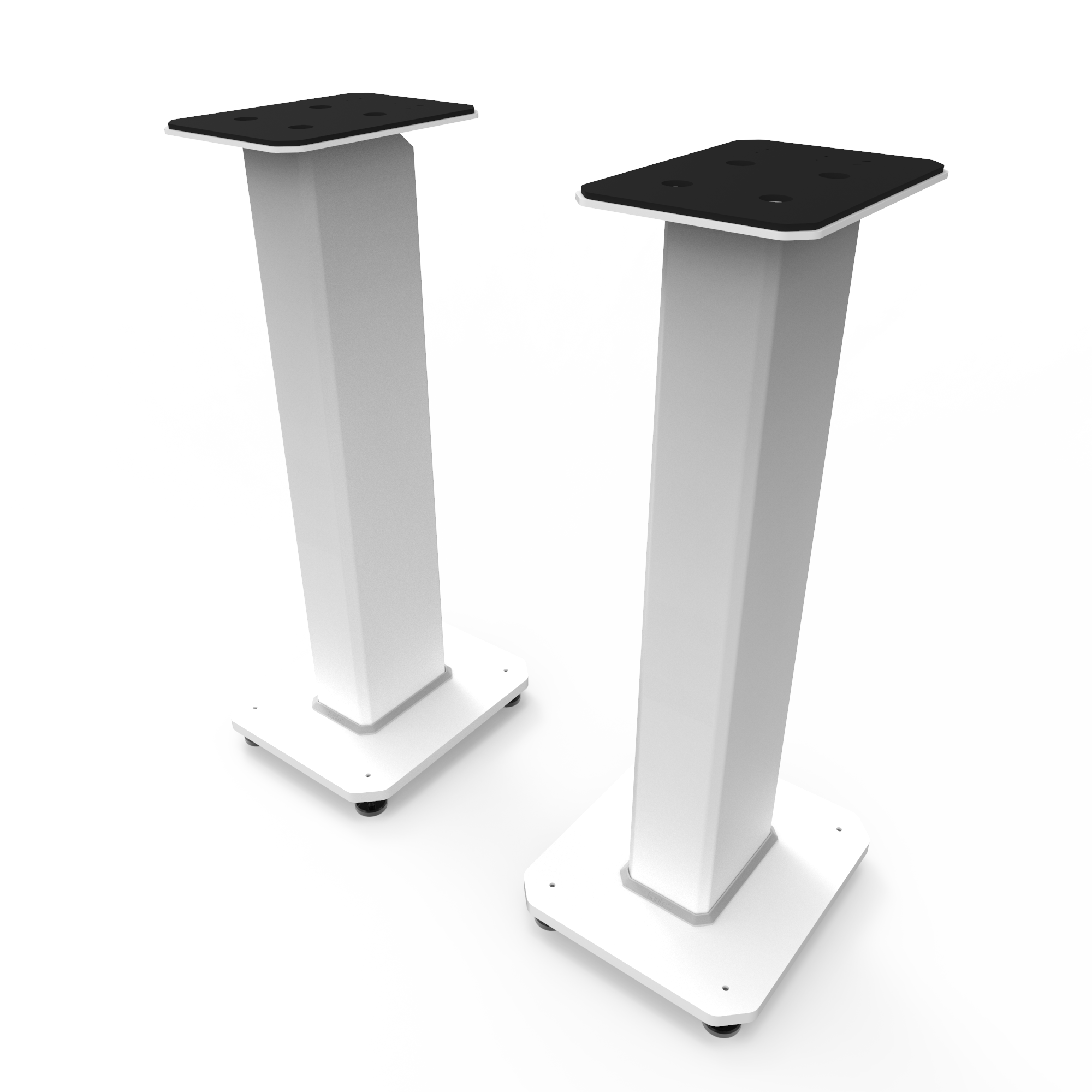 V398-KO-SX26W-202504301705-00 Kanto SX26W 26" Tall Fillable Speaker Stands with Isolation Feet - Pair, White - Image 1