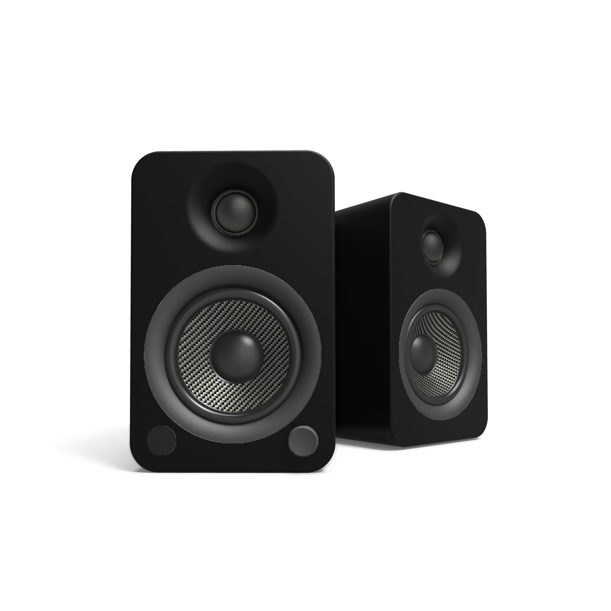 V398-KO-YU4MB-I-202504101707-00 Kanto YU4 140W Powered Bookshelf Speakers with Bluetooth and Phono Preamp - Pair, Matte Black - Image 1