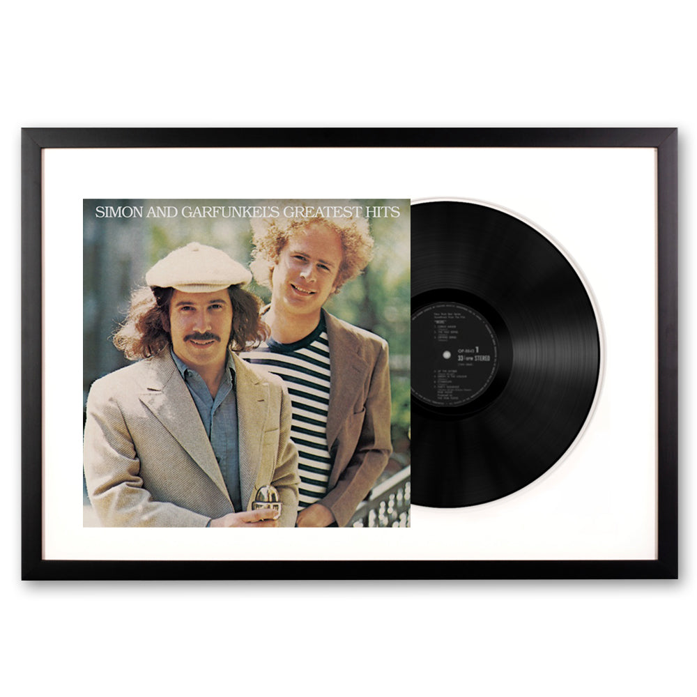 V398-SM-19075817661-FD-202503031305-00 Framed Simon & Garfunkel Greatest Hits Vinyl Album Art - Image 1