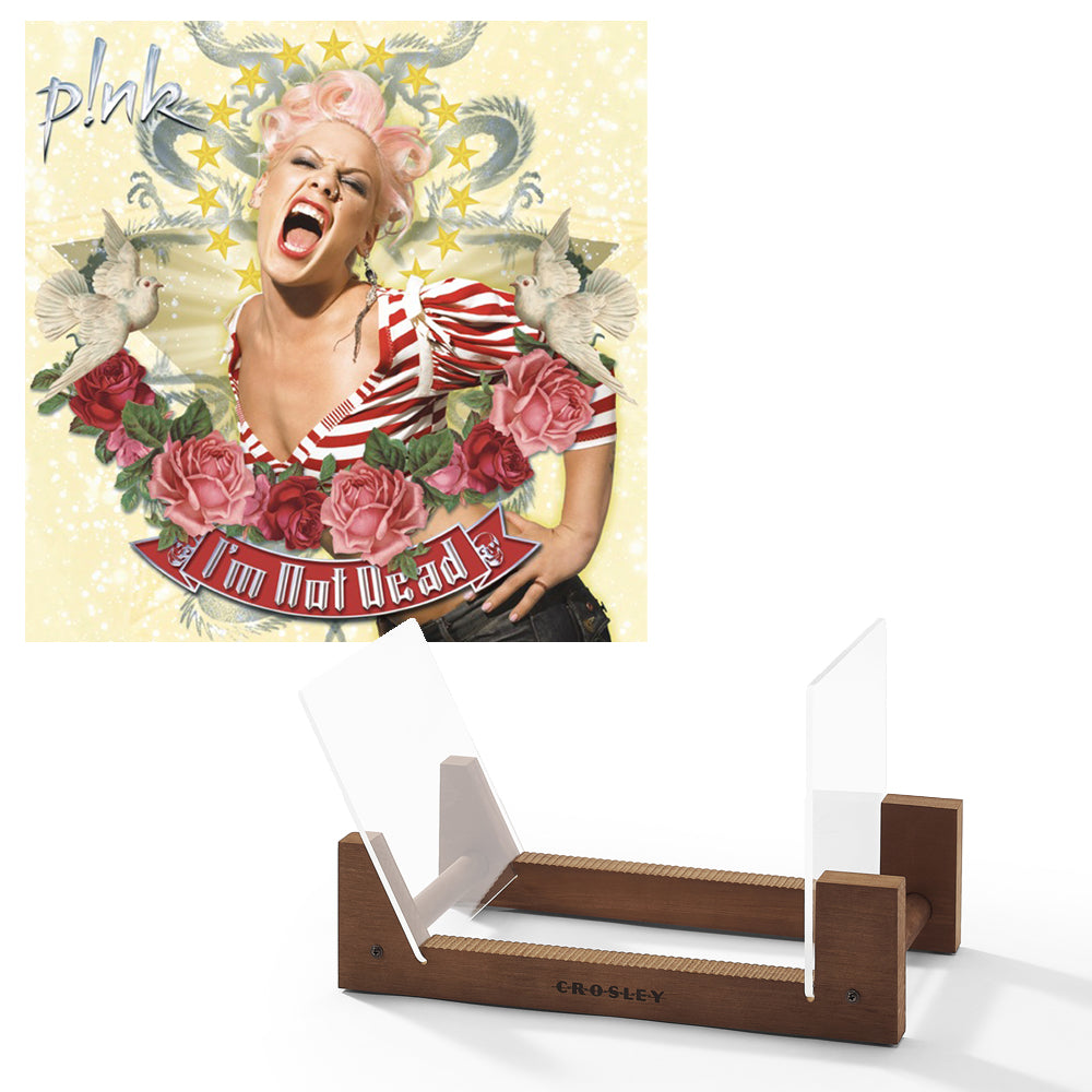 V398-SM-19075947061-BS-202503071805-00 P!Nk I'm Not Dead Vinyl Album & Crosley Record Storage Display Stand - Image 1