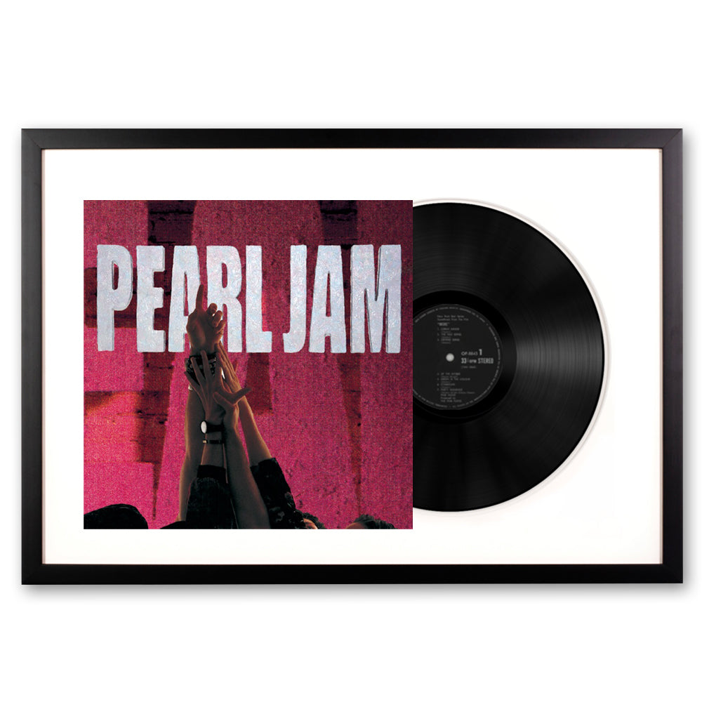 V398-SM-88985376871-FD-202503141630-00 Framed Pearl Jam Ten Vinyl Album Art - Image 1