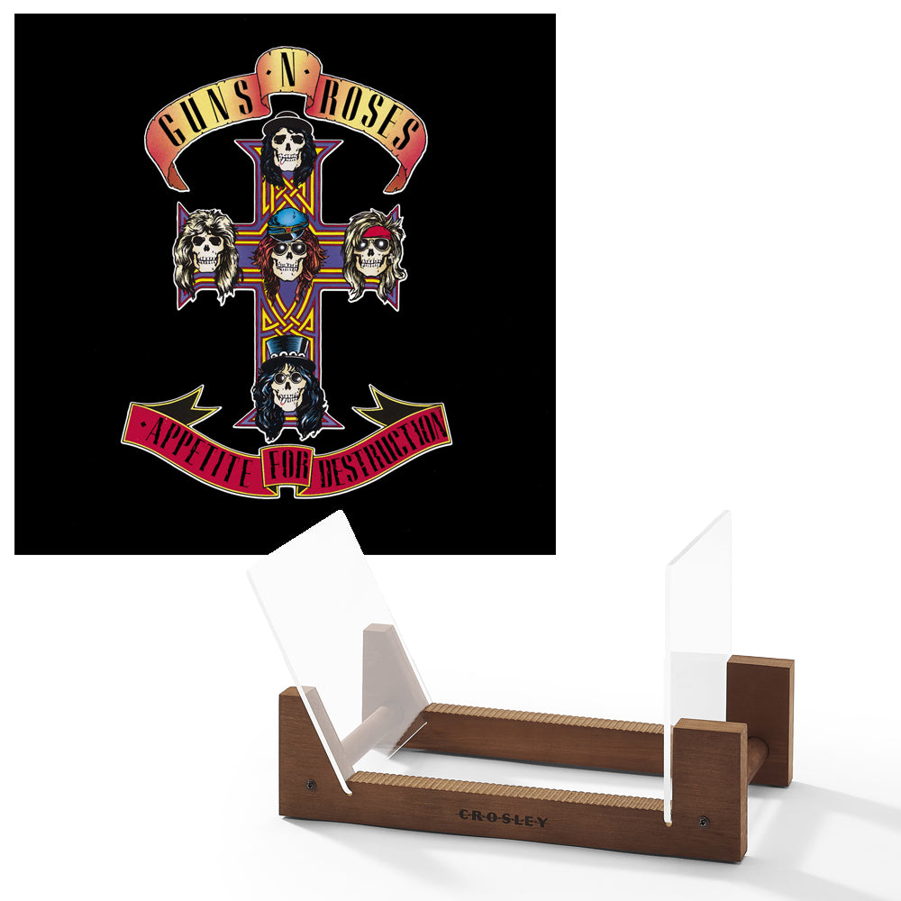 V398-UM-4241481-BS-202506101900-00 Guns & Roses Appetite For Destruction - Vinyl Album & Crosley Record Storage Display Stand - Image 1