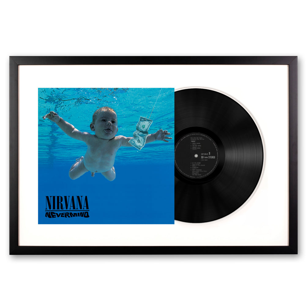 V398-UM-4244251-FD-202503282106-00 Framed Nirvana Nevermind - Vinyl Album Art - Image 1