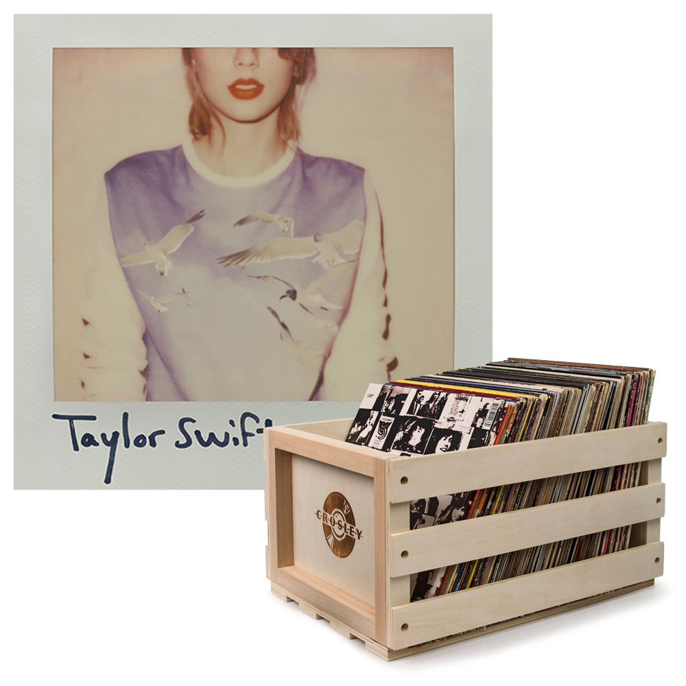 V398-UM-4709268-B-202504111031-00 Crosley Record Storage Crate & Taylor Swift 1989 - Double Vinyl Album Bundle - Image 1