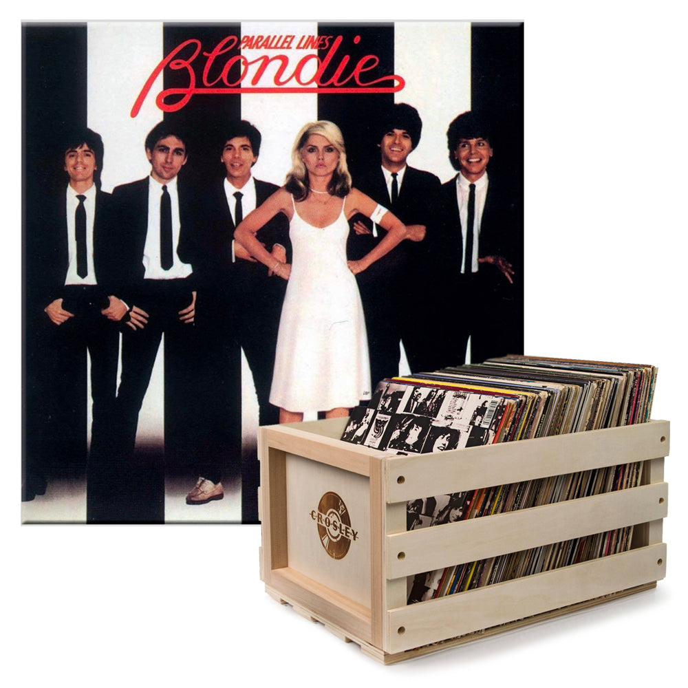 V398-UM-5355034-B-202503041154-00 Crosley Record Storage Crate & Blondie - Parallel Lines - Vinyl Album Bundle - Image 1