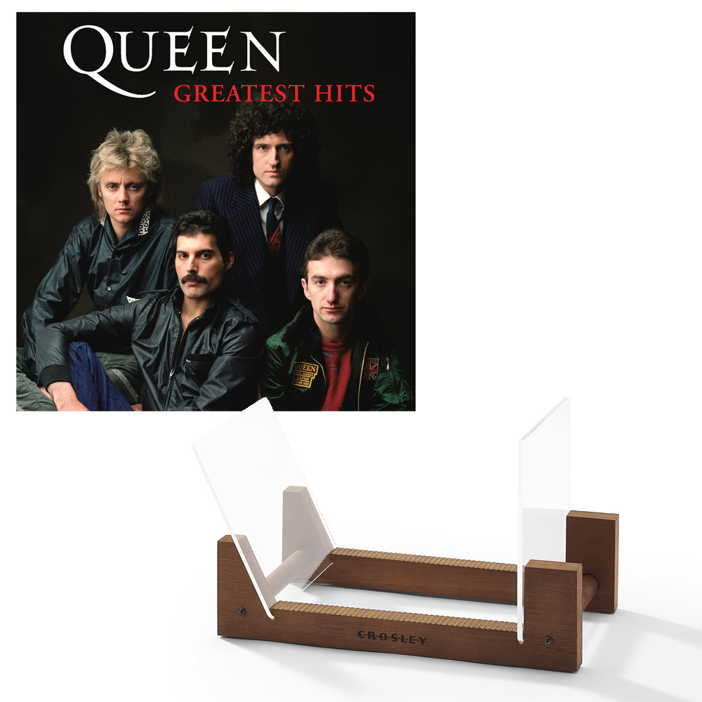 V398-UM-5704841-BS-202503281940-00 Queen Greatest Hits - Double Vinyl Album & Crosley Record Storage Display Stand - Image 1