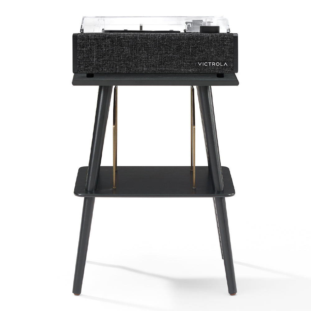 V398-VTR-74-BLK-ST-202506051220-00 Victrola Eastwood II Turntable - Black + Entertainment Stand Bundle - Black - Image 1
