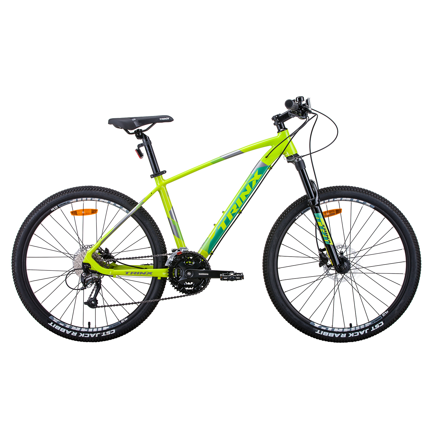 V406-X1_YELLOW-89618-00 Trinx X1 MTB Mountain Bike Shimano Altus M370 27 Speed 17 Inches Frame Yellow/Grey Green - Image 1