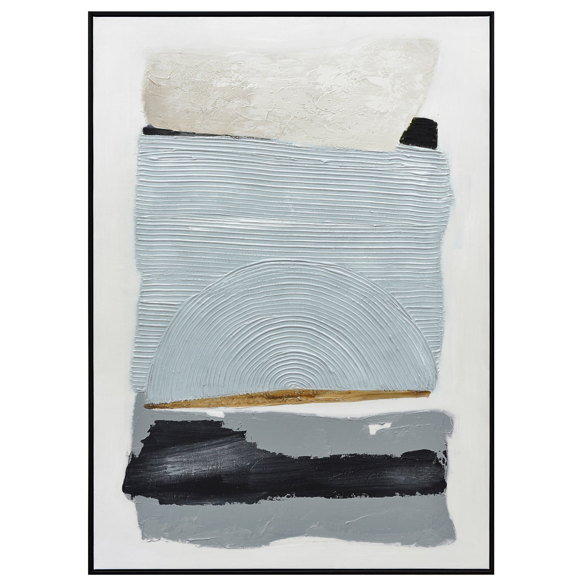 V411-SOK-HMTWF-1-21945JD-90144-00 90X120cm Vibes of Vellichor Black Framed Hand Painted Canvas Wall Art - Image 1