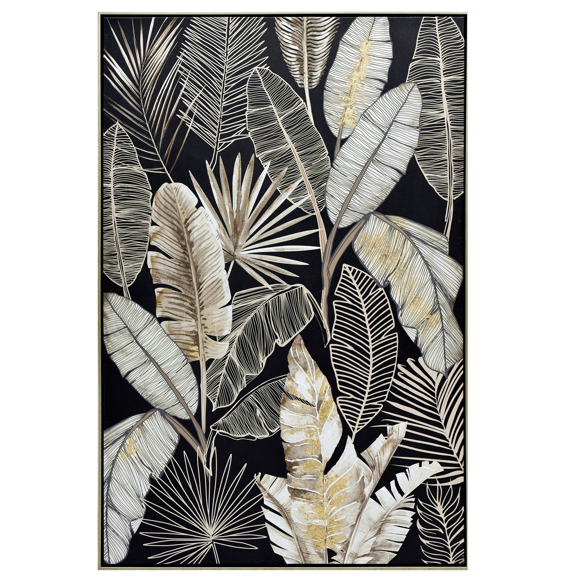 V411-SOK-HMTWF-2703JD-90175-00 80X120cm Gilded Silhouettes Champagne Framed Canvas Wall Art - Image 1