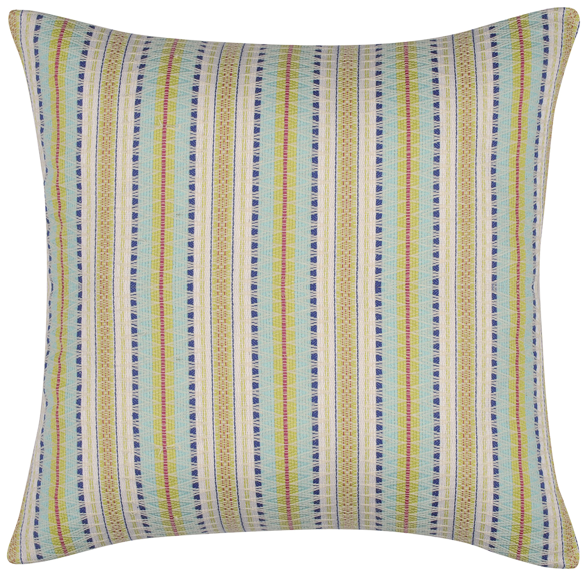 V416-444247-142211-00 Finn Yellow Multicoloured Retro Cushion Cover - Image 1