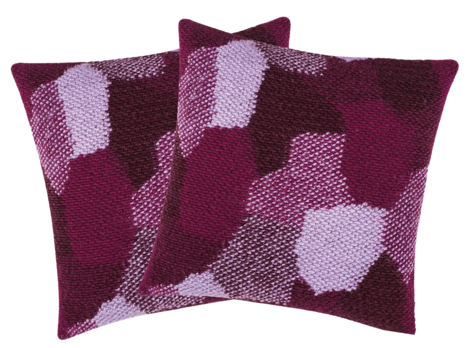 V416-455288F10PK2-142062-00 Pack of 2 Giovanni Fuchsia Purple Cushion Cover Made In Europe - Image 1