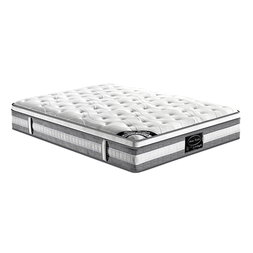 V43-MAT-PET-KS-01_4_21 Mattress Euro Top King Single Size Pocket Spring Coil with Knitted Fabric Medium Firm 34cm Thick - Image 1