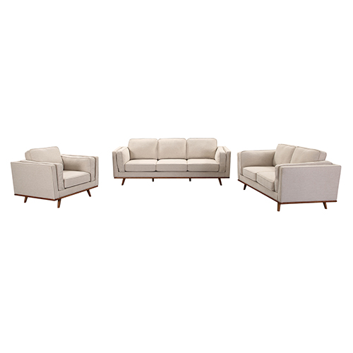 V43-SET-YOK-3_2-BG-10_7 3+2 Seater Sofa Beige Fabric Lounge Set for Living Room Couch with Wooden Frame - Image 1