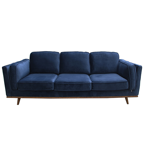 dav 3+2 Seater Sofa BlueFabric Lounge Set for Living Room Couch with Wooden Frame - Image 1